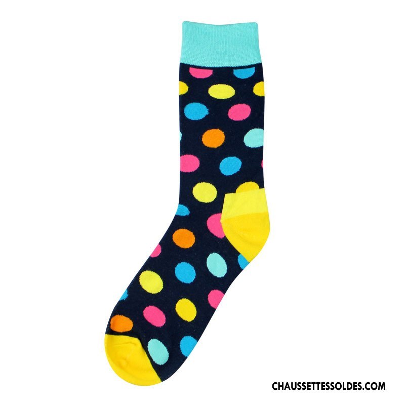 Chaussettes Mi Hautes Homme Personnalité Coton Bio Long Stock Europe Le Nouveau Marque De Tendance Noir