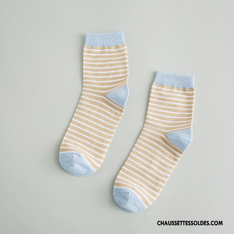 Chaussettes Mi Hautes Homme Personnalité Hiver 100% Coton L'automne Le Nouveau Tous Les Assortis Marron / Brun