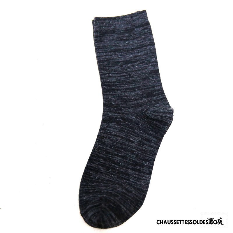 Chaussettes Mi Hautes Homme Personnalité Le Nouveau Matelassé Style National L'automne Milieu Couleurs Mixtes Gris