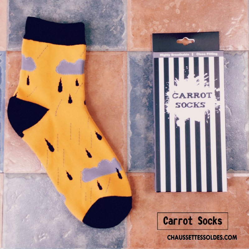 Chaussettes Mi Hautes Homme Personnalité Rétro Coton Bio Rue Tendance Marque De Tendance Coloré