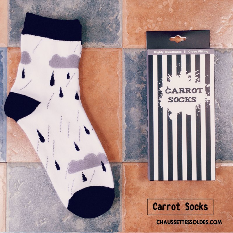 Chaussettes Mi Hautes Homme Personnalité Rétro Coton Bio Rue Tendance Marque De Tendance Coloré
