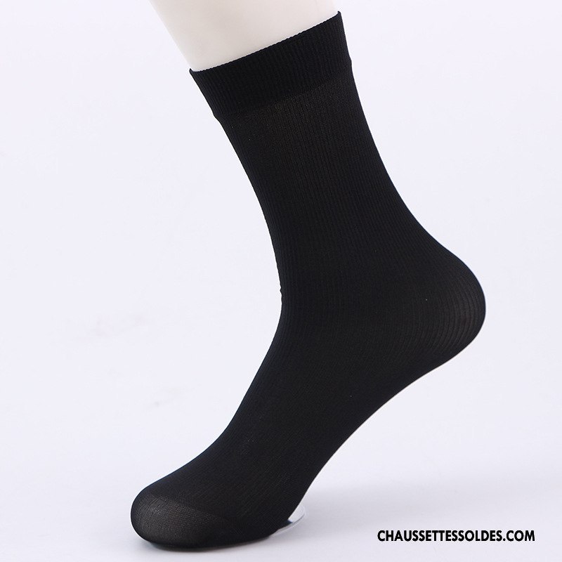 Chaussettes Mi Hautes Homme Printemps De Travail Été Milieu Mince Bambou Marron / Brun