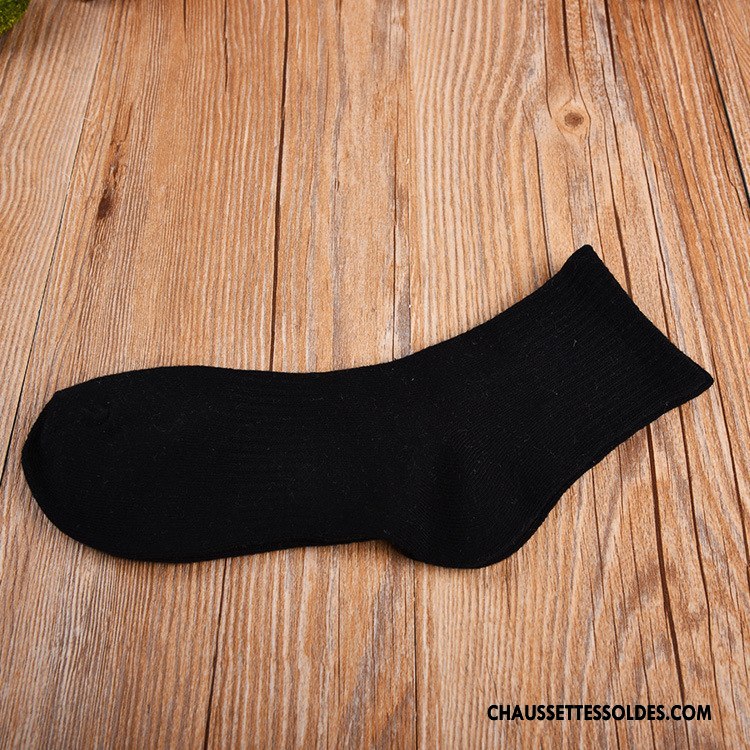 Chaussettes Mi Hautes Homme Printemps Mouvement Réseau Chaussettes En Coton Milieu Kaki Pure