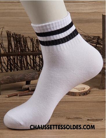 Chaussettes Mi Hautes Homme Rayé L'automne Vent D'université Femme Mode Milieu Bleu Marin