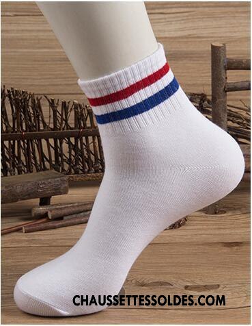Chaussettes Mi Hautes Homme Rayé L'automne Vent D'université Femme Mode Milieu Bleu Marin