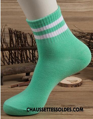 Chaussettes Mi Hautes Homme Rayé L'automne Vent D'université Femme Mode Milieu Bleu Marin