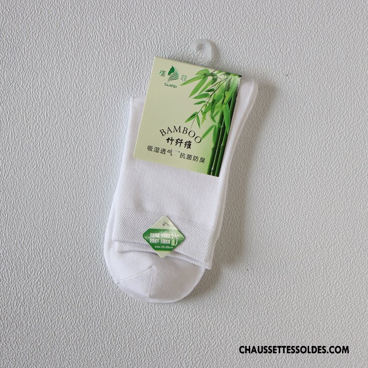 Chaussettes Mi Hautes Homme Renforcé Bambou Anti-odeur Fibre Hiver Livraison Gratuite Pure Noir