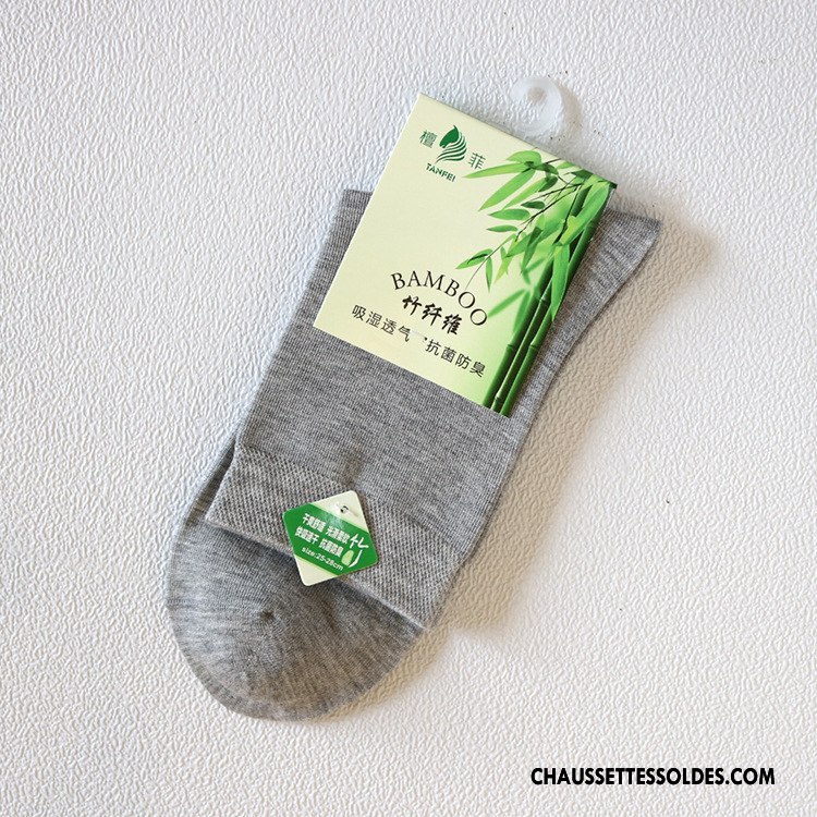 Chaussettes Mi Hautes Homme Renforcé Bambou Anti-odeur Fibre Hiver Livraison Gratuite Pure Noir