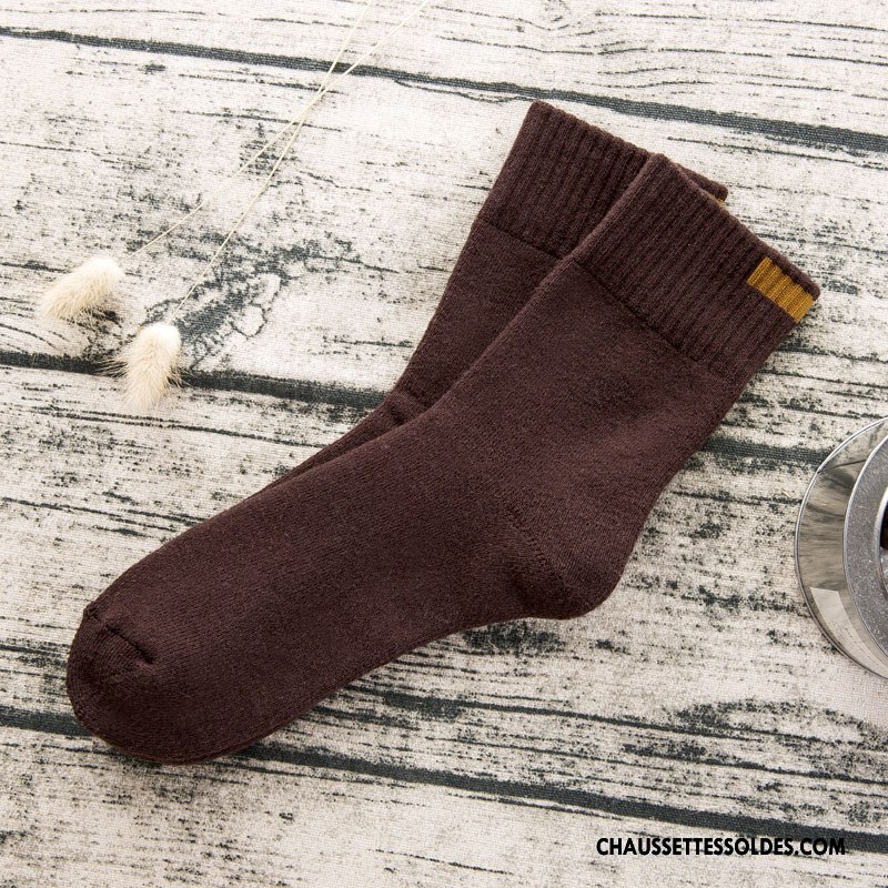 Chaussettes Mi Hautes Homme Renforcé Casual Milieu Terry L'automne Le Nouveau Pure Gris