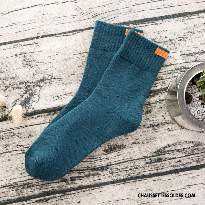 Chaussettes Mi Hautes Homme Renforcé Casual Milieu Terry L'automne Le Nouveau Pure Gris