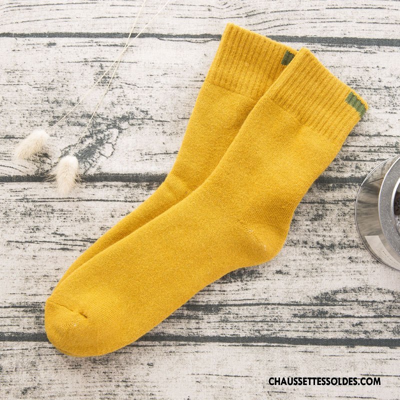 Chaussettes Mi Hautes Homme Renforcé Casual Milieu Terry L'automne Le Nouveau Pure Gris