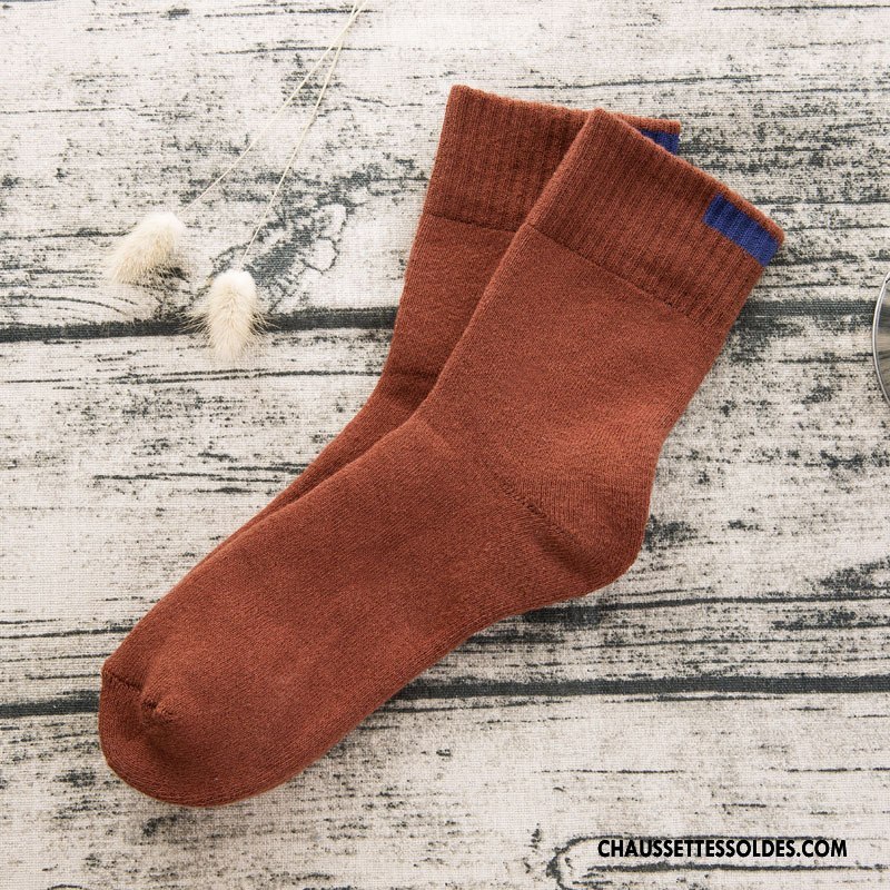 Chaussettes Mi Hautes Homme Renforcé Casual Milieu Terry L'automne Le Nouveau Pure Gris