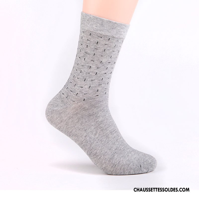 Chaussettes Mi Hautes Homme Renforcé Losange Milieu 100% Coton De Travail Offre Spéciale Gris