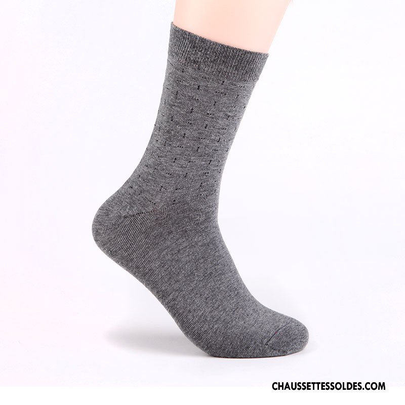 Chaussettes Mi Hautes Homme Renforcé Losange Milieu 100% Coton De Travail Offre Spéciale Gris