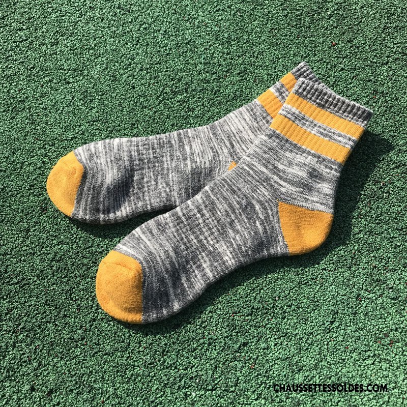 Chaussettes Mi Hautes Homme Renforcé Mouvement L'automne Nouvelles Arrivées Hiver Milieu Noir