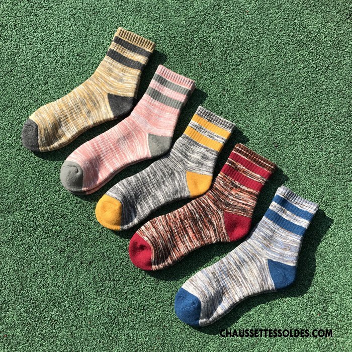 Chaussettes Mi Hautes Homme Renforcé Mouvement L'automne Nouvelles Arrivées Hiver Milieu Noir