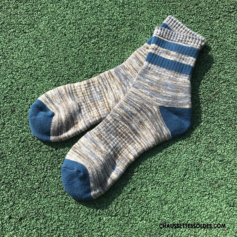 Chaussettes Mi Hautes Homme Renforcé Mouvement L'automne Nouvelles Arrivées Hiver Milieu Noir