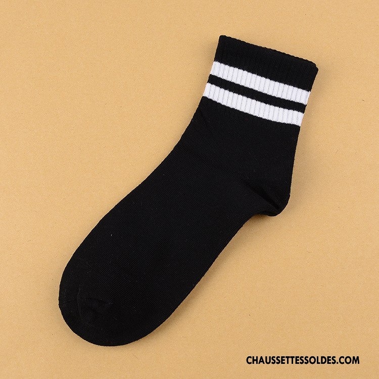 Chaussettes Mi Hautes Homme Respirant Casual L'automne Le Nouveau Chaussettes En Coton Milieu Bleu