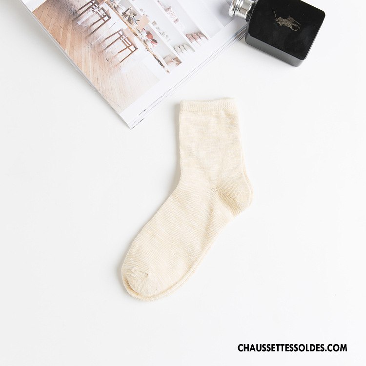 Chaussettes Mi Hautes Homme Respirant Coton Yarn Milieu Chaussettes En Coton Bambou Bleu