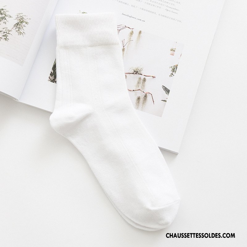 Chaussettes Mi Hautes Homme Respirant Printemps Anti-odeur Adulte Tous Les Assortis Légère Vert Foncé