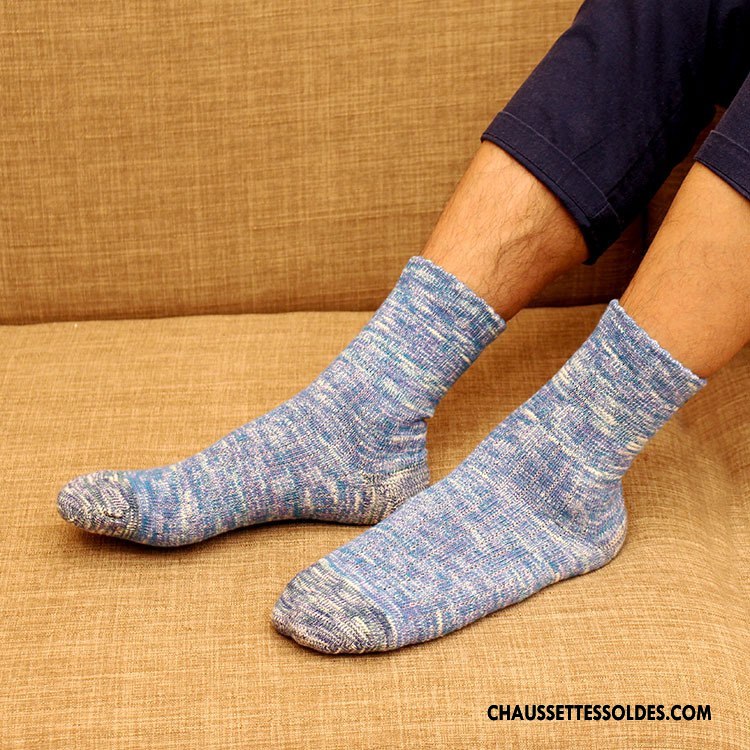 Chaussettes Mi Hautes Homme Rétro Milieu Hiver Tendance Art Nouvelles Arrivées Gris