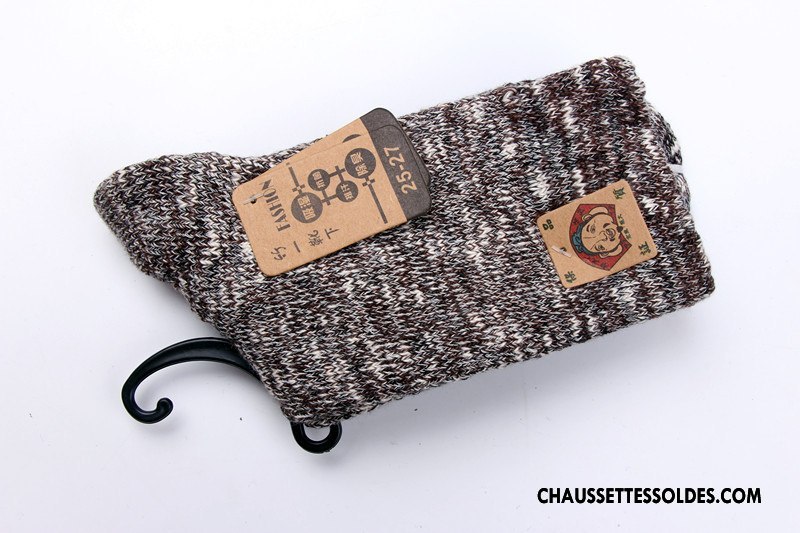 Chaussettes Mi Hautes Homme Serviette Absorber La Sueur Hiver Thermiques Chaussette Longue Terry Vert