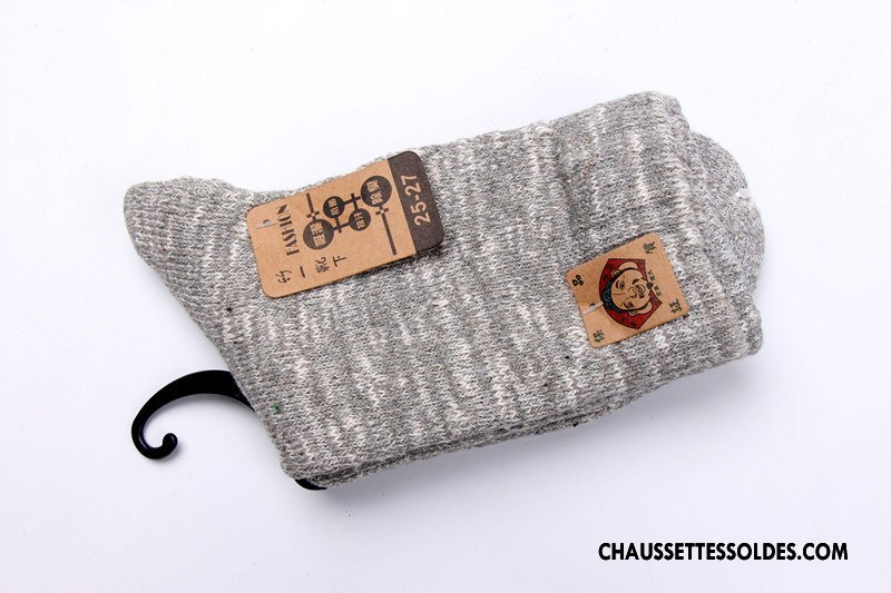 Chaussettes Mi Hautes Homme Serviette Absorber La Sueur Hiver Thermiques Chaussette Longue Terry Vert