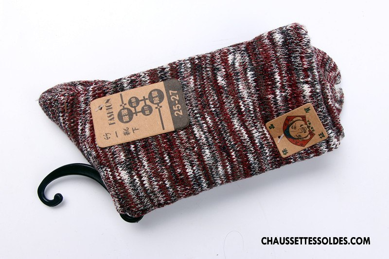 Chaussettes Mi Hautes Homme Serviette Absorber La Sueur Hiver Thermiques Chaussette Longue Terry Vert