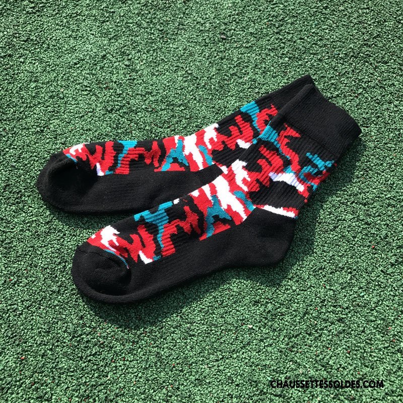 Chaussettes Mi Hautes Homme Serviette Nouvelles Arrivées Mouvement Camouflage Milieu Terry Coloré