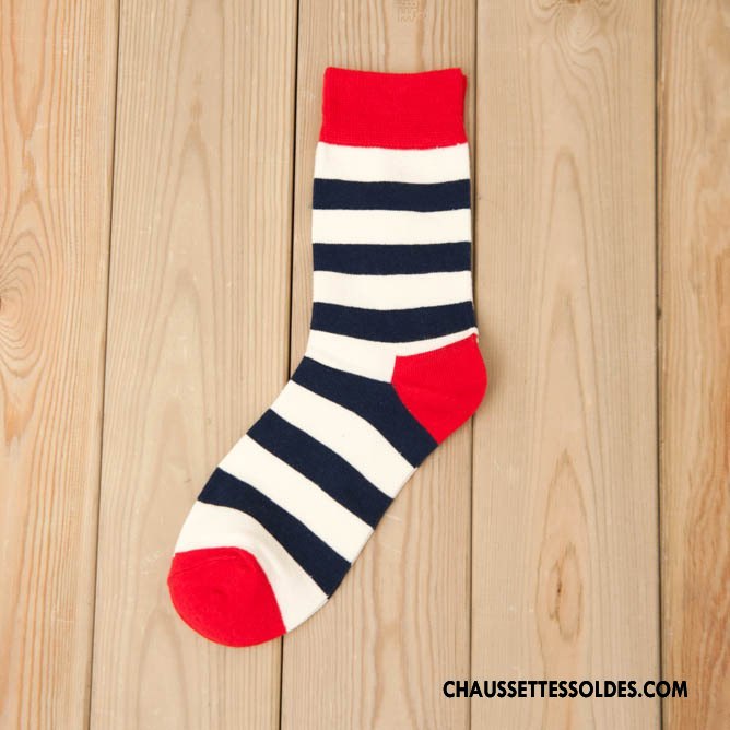 Chaussettes Mi Hautes Homme Tendance Europe Lovers Milieu Mode Le Nouveau Bleu