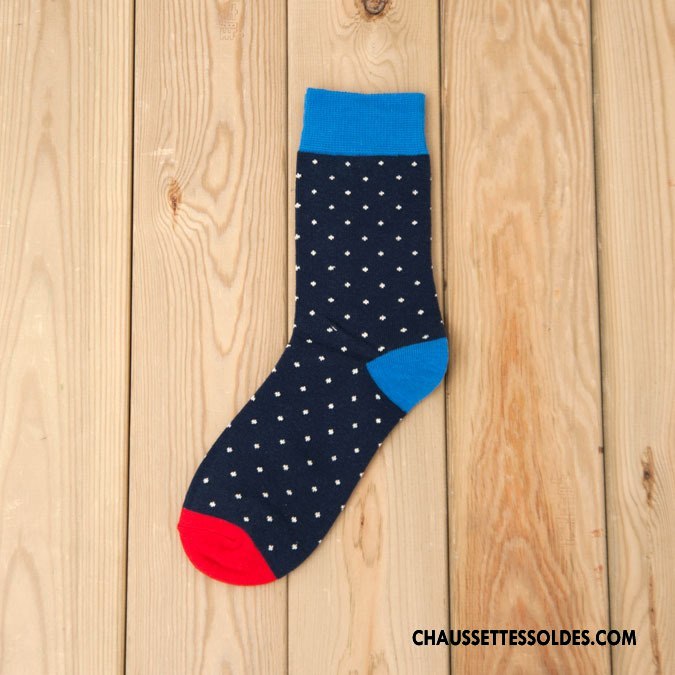 Chaussettes Mi Hautes Homme Tendance Europe Lovers Milieu Mode Le Nouveau Bleu