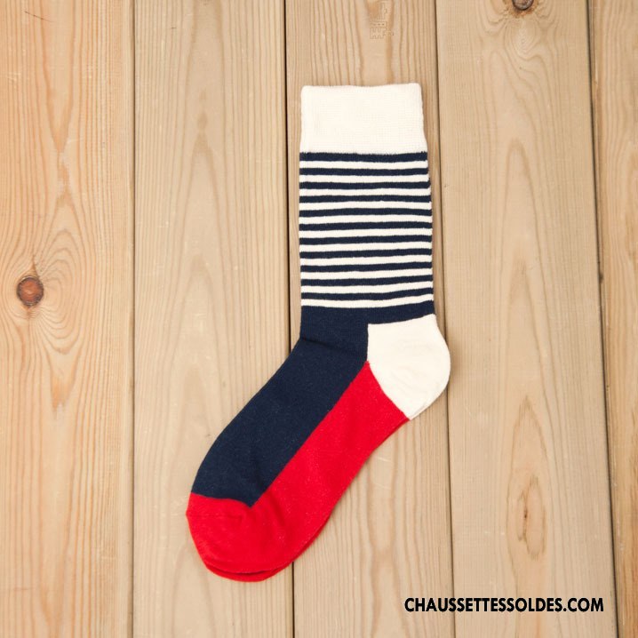 Chaussettes Mi Hautes Homme Tendance Europe Lovers Milieu Mode Le Nouveau Bleu