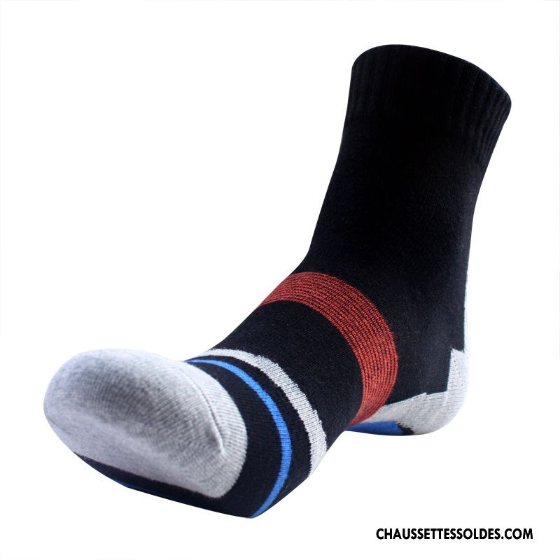 Chaussettes Mi Hautes Homme Tendance Milieu De Plein Air Matelassé Mouvement Basket Jaune