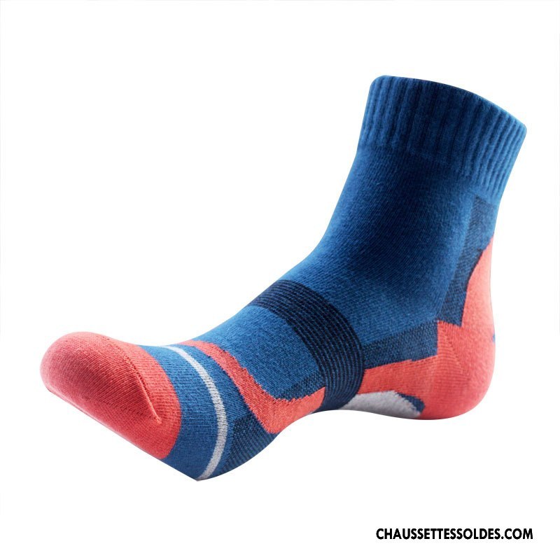 Chaussettes Mi Hautes Homme Tendance Milieu De Plein Air Matelassé Mouvement Basket Jaune