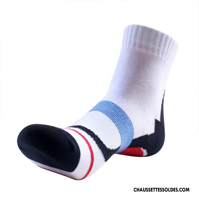 Chaussettes Mi Hautes Homme Tendance Milieu De Plein Air Matelassé Mouvement Basket Jaune