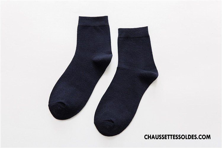 Chaussettes Mi Hautes Homme Toutes Les Saisons De Travail Chaussettes En Coton Chaussette Courte Coton Bio Tous Les Assortis Pure Gris