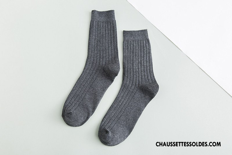 Chaussettes Mi Hautes Homme Toutes Les Saisons Matelassé Anti-odeur Absorber La Sueur De Travail Milieu Or