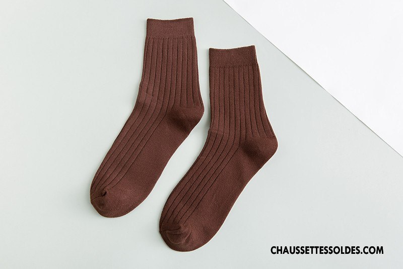 Chaussettes Mi Hautes Homme Toutes Les Saisons Matelassé Anti-odeur Absorber La Sueur De Travail Milieu Or