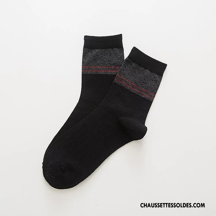 Chaussettes Mi Hautes Homme Toutes Les Saisons Milieu Général Chaussettes En Coton De Travail Gris