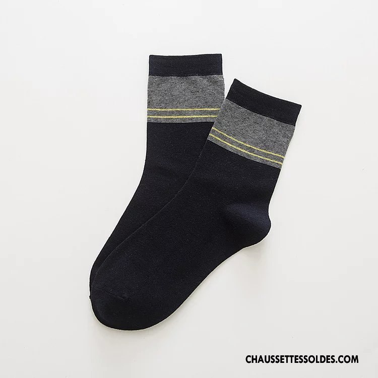 Chaussettes Mi Hautes Homme Toutes Les Saisons Milieu Général Chaussettes En Coton De Travail Gris