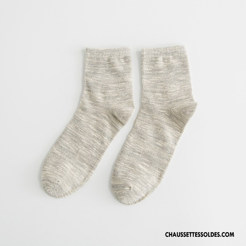 Chaussettes Mi Hautes Homme Yarn 100% Coton Bambou Le Nouveau Casual Milieu Bleu