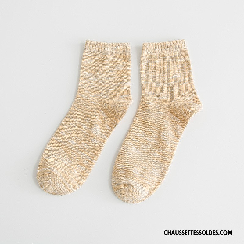 Chaussettes Mi Hautes Homme Yarn 100% Coton Bambou Le Nouveau Casual Milieu Bleu