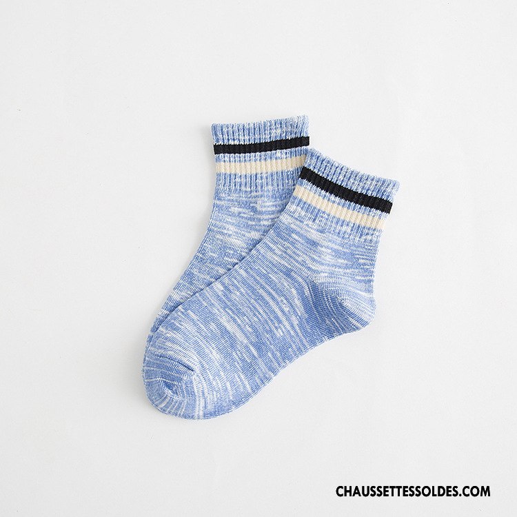 Chaussettes Mi Hautes Homme Yarn Nouvelles Arrivées Milieu Bambou Classique Bleu