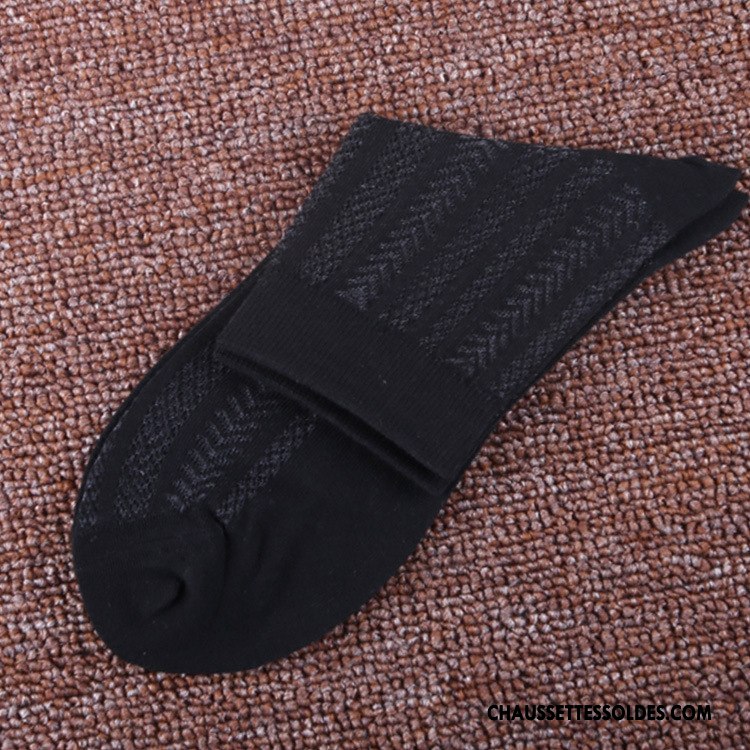 Chaussettes Mi Hautes Homme Été Le Nouveau Engrener Respirant Chaussette De Noël Milieu Blanc