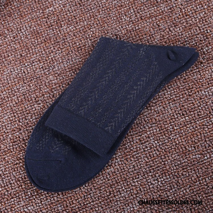 Chaussettes Mi Hautes Homme Été Le Nouveau Engrener Respirant Chaussette De Noël Milieu Blanc