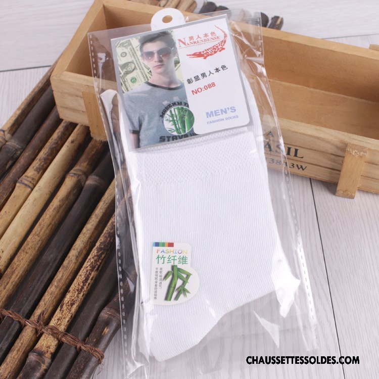 Chaussettes Mi Hautes Homme Été Printemps Légère Milieu Pure Gris