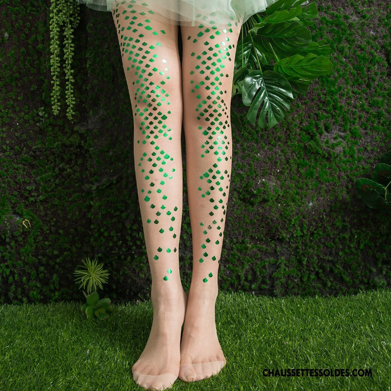 Collant Femme Bikini Printemps Leggings Style Chaud Collant Panty Été Impression Or
