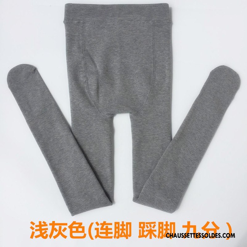 Collant Femme Bois Renforcé Grande Taille Dame L'automne Matelassé Gris