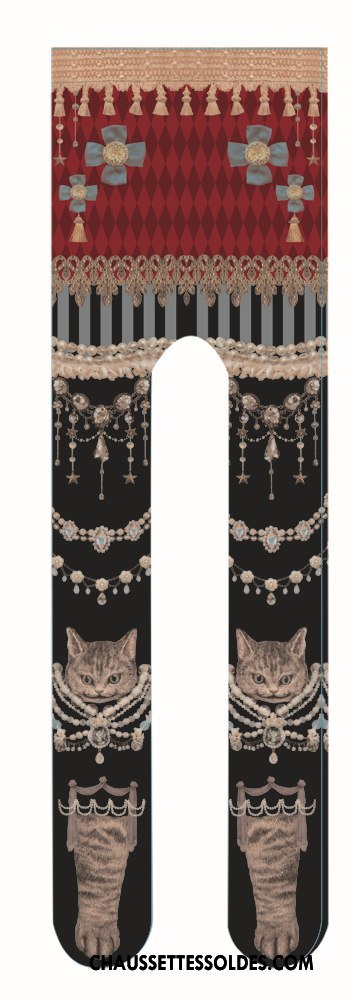 Collant Femme Chaussette Chat Blanc