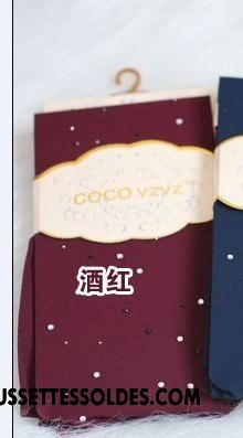 Collant Femme Chaussette Strass Hiver Collant Panty Velours Leggings Coloré Rouge